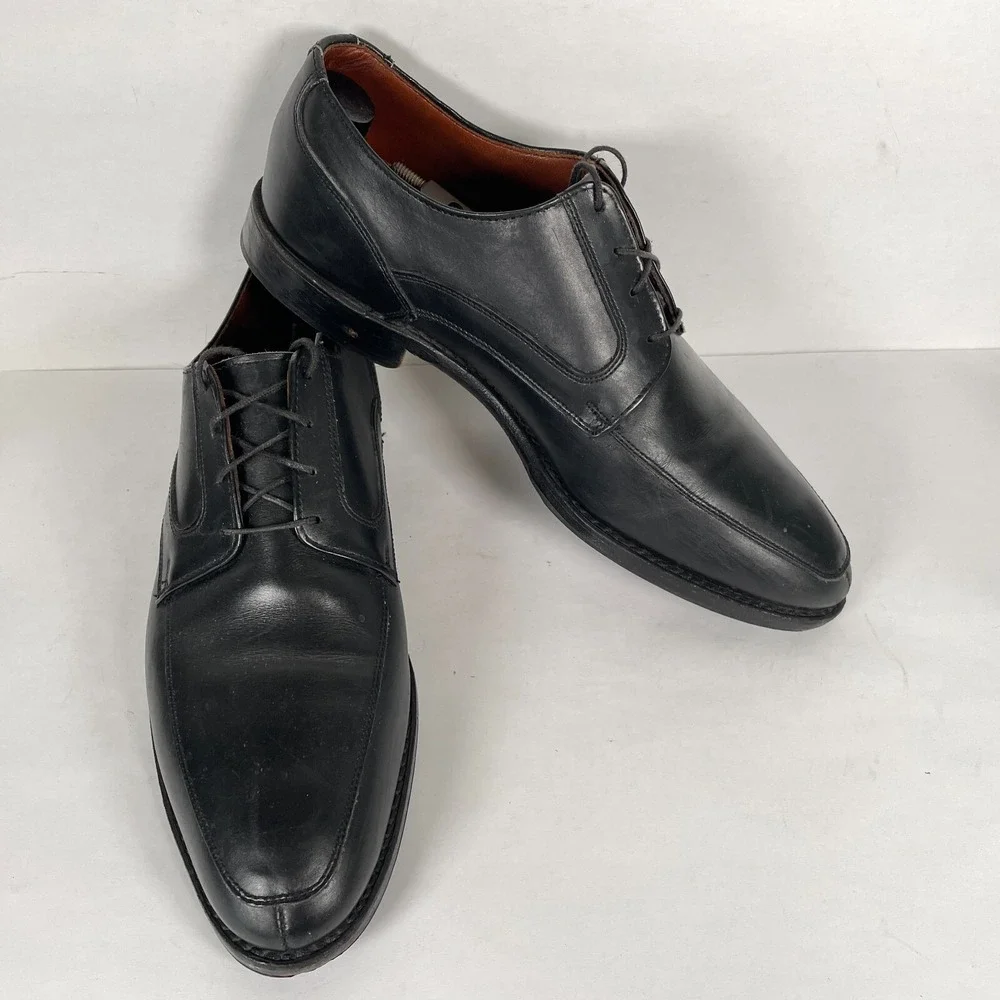 Brooks Brothers Loafers Mens Size 10.5 D Black Leather Apron Toe Dress Shoes USA
